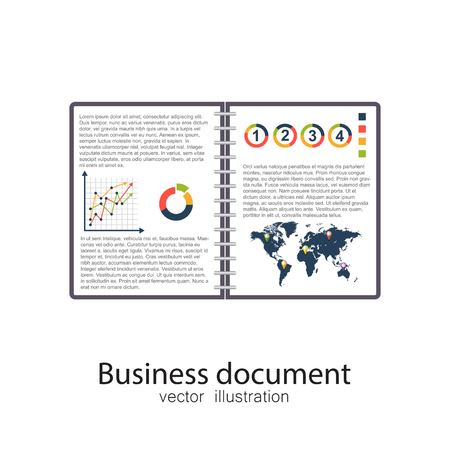Business documents. Vector illustration in flat design.のイラスト素材