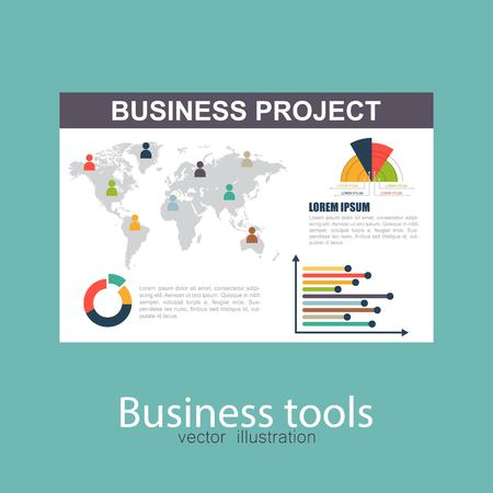 Business documents. Vector illustration in flat design.のイラスト素材