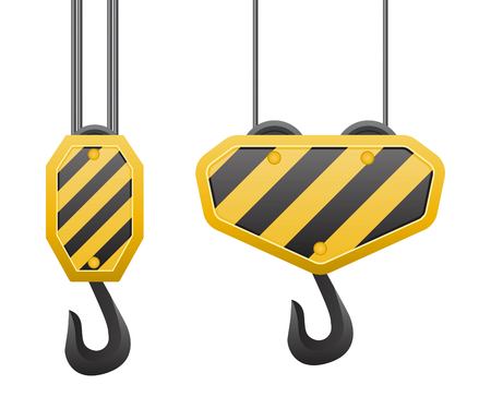 Hook crane vector illustration isolated on white background.のイラスト素材
