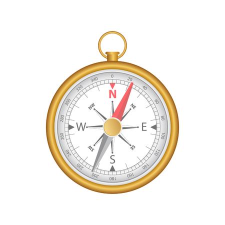 Magnetic compass vector illustration isolated on white background.のイラスト素材