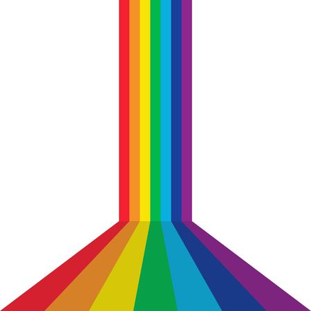 Rainbow background vector illustration in flat design.のイラスト素材