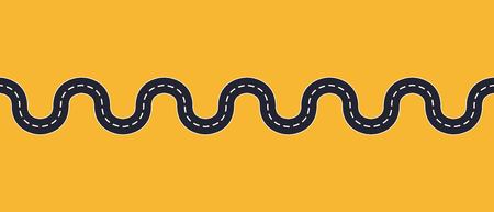 Winding road vector illustration isolated. Transportation concept design