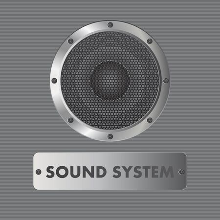 Audio speaker vector illustration isolated on white backgroundのイラスト素材