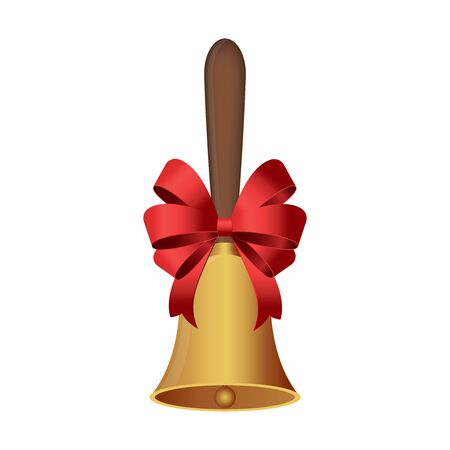 Christmas bell vector illustration isolated on white backgroundのイラスト素材