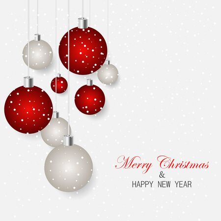 Christmas card with festive elements, decorations, gifts, candies.のイラスト素材