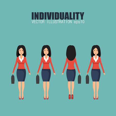 Individuality concept vector illustration in flat design.のイラスト素材