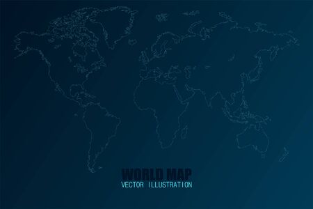 World map vector illustration isolated.のイラスト素材