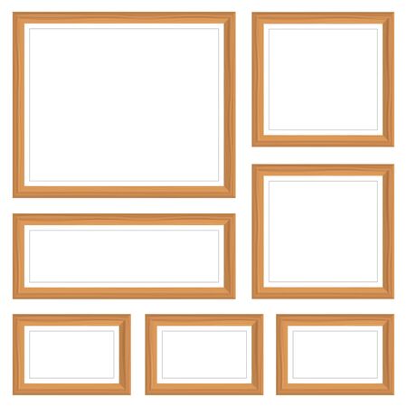 Photo frame mockup vector illustration isolated on white backgroundのイラスト素材