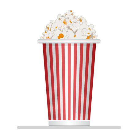 Popcorn bucket vector illustration isolated on white backgroundのイラスト素材