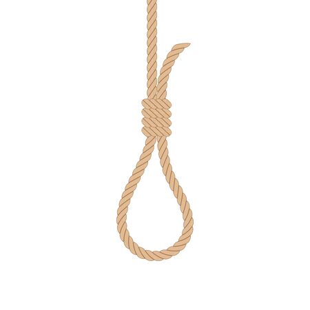 Rope with loop vector illustration isolated on white backgroundのイラスト素材