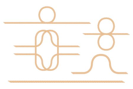 Rope with loop vector illustration isolated on white backgroundのイラスト素材