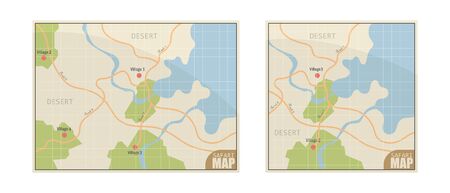 Safari map vector illustration isolated on white backgroundのイラスト素材