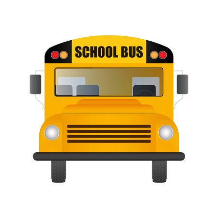 School bus vector illustration isolated on white background