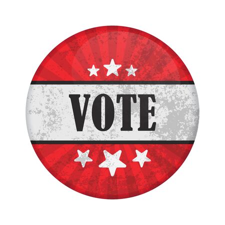 Vote button pin vector illustration isolated on white backgroundのイラスト素材