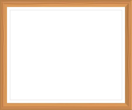 Wooden picture frame vector illustrationのイラスト素材