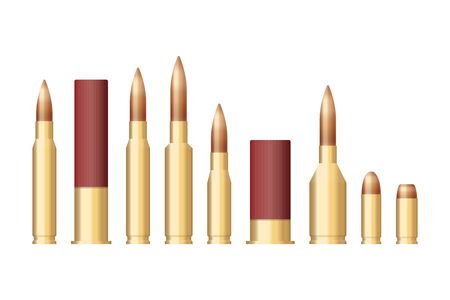 Set of bullets of different sizes vector illustrationのイラスト素材