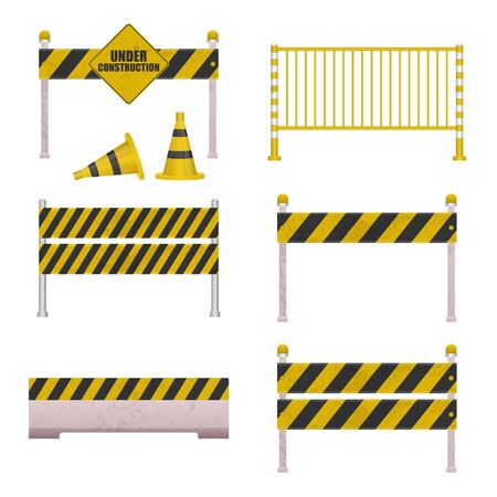 Under construction barrierのイラスト素材