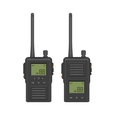 Walkie talkie vector illustration isolated on white backgroundのイラスト素材
