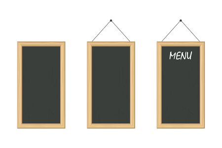 Menu chalckboard with wooden frame vector illustrationのイラスト素材