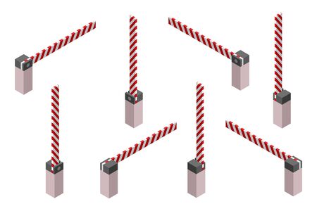 Parking car barrier vector illustrationのイラスト素材