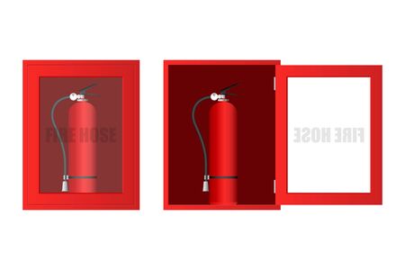 Fire hose cabinet vector illustrationのイラスト素材