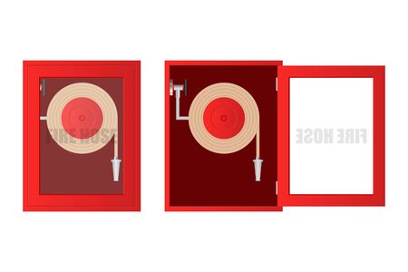 Fire hose cabinet vector illustrationのイラスト素材