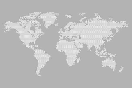 Dots world map vector illustration isolatedのイラスト素材