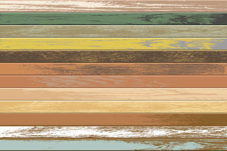 Vintage wooden background with old and faded colorsのイラスト素材