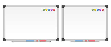 Empty white board set vector illustrationのイラスト素材