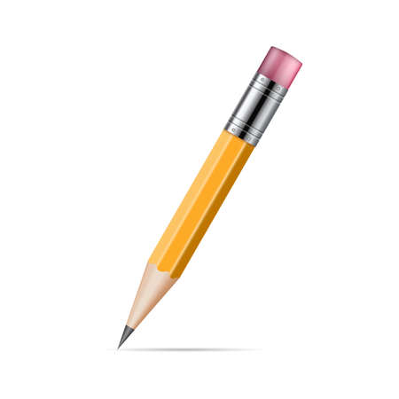 Realistic pencil vector illustration isolated on white backgroundのイラスト素材