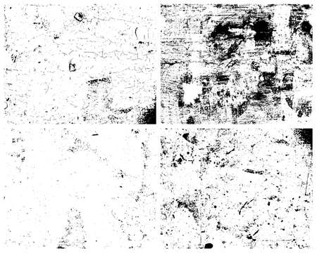 Grunge Textures Vector Pack. Grit Texture, Rough Texture, Vintage Texture. Distressed effect. Distress texture.のイラスト素材