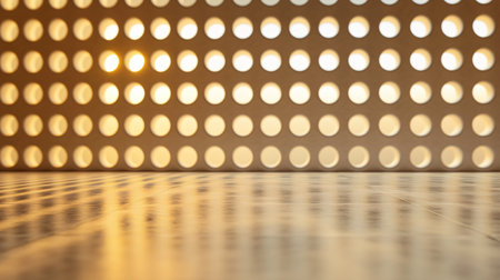 Wall with many small holes in it. The holes are evenly spaced and the wall is whiteの素材