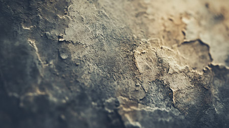 Close up of a rock with a lot of dirt and dust on it. The rock is rough and uneven, with a lot of texture. Scene is one of ruggedness and natural beautyの素材