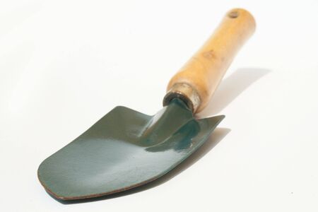 Garden hand tool against white backgroundの写真素材