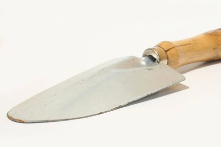 Garden hand tool against white backgroundの写真素材