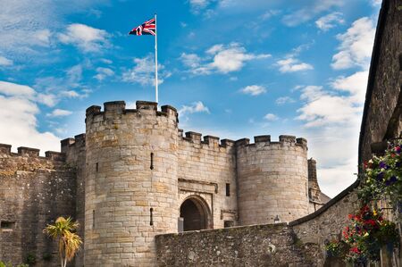 Main entrance, Stirling Castle, Scotland showing two guard towers