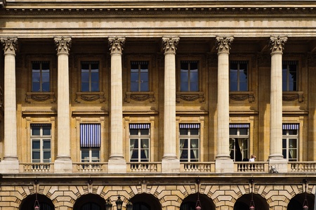 Close up of the Academie De Musique in Parisの写真素材