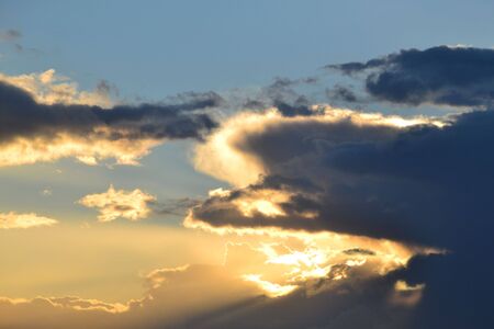 sunset with beautiful clouds
