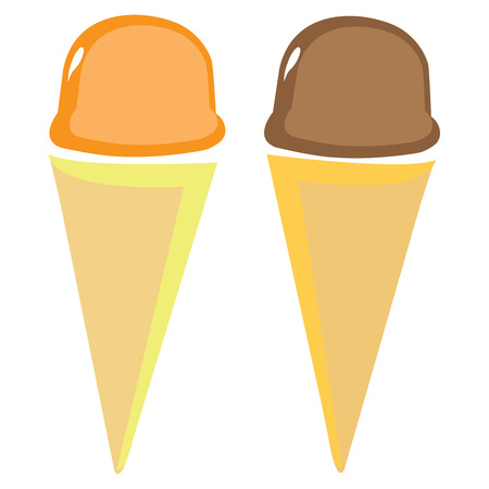 Set of Ice Cream Conesのイラスト素材