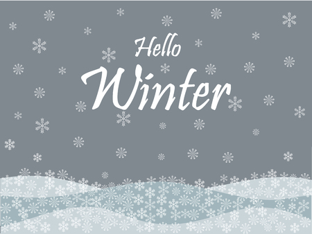 Hello winter holiday season background, vector illustration.のイラスト素材