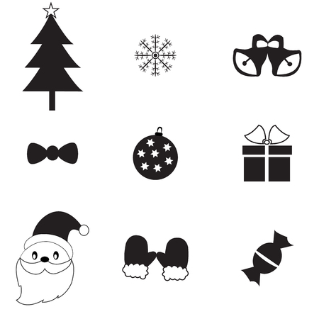 Christmas icon setのイラスト素材