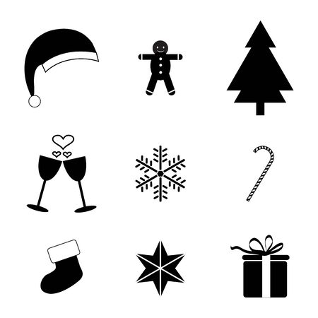 Christmas icon setの写真素材