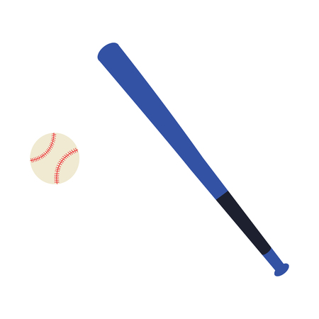 Vector illustration of bat and baseballのイラスト素材