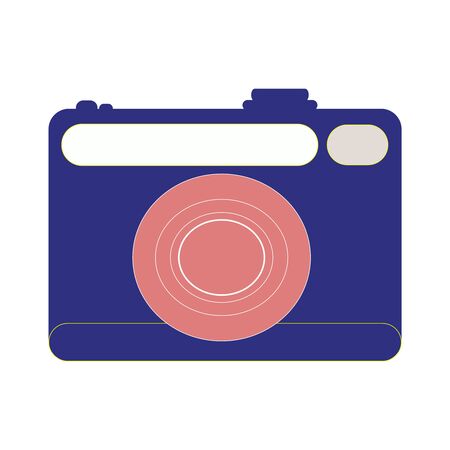 Dark Purple And Peach Colored Hand Cameraの写真素材