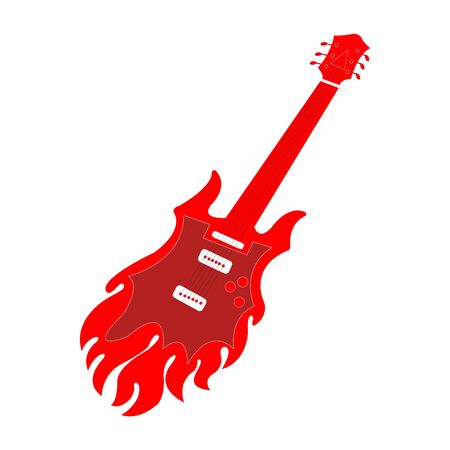 An Electric Guitar On Whiteのイラスト素材