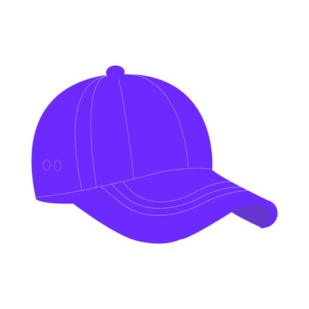 A Purple Baseball Cap On a White Backropのイラスト素材