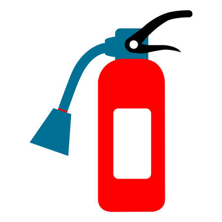 Fire extinguisher vector on a white backdropのイラスト素材
