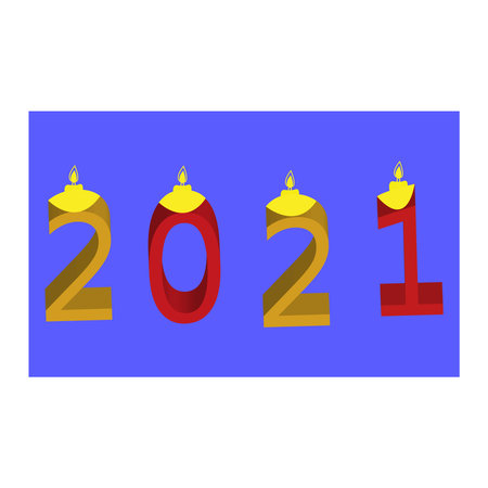 Happy New Year Banner On White Backdrop