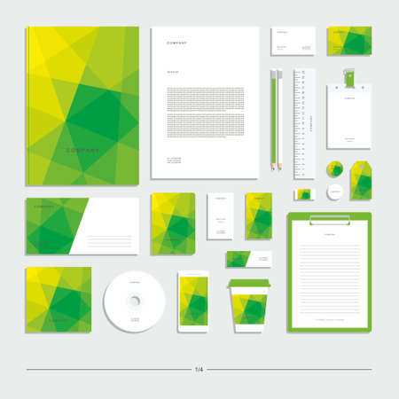 Abstract geometric technological corporate identity. Stationery set. Creative design.のイラスト素材