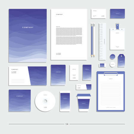 Abstract geometric technological corporate identity. Stationery set. Creative design.のイラスト素材
